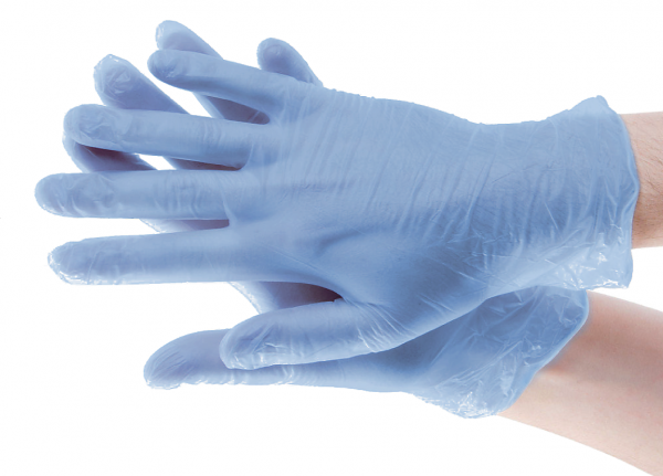 Clear Blue Gloves